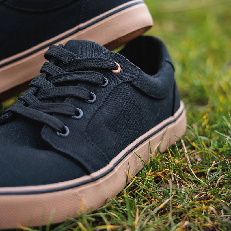 Fox Black Canvas Shoes
